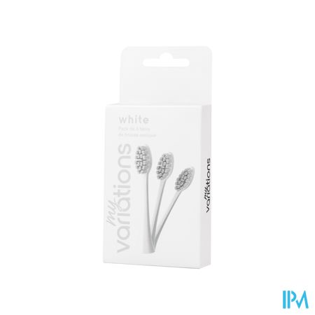 Myvariations Tetes Brosse Ivory White Pack 3