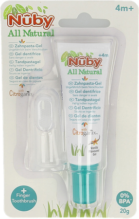 Nuby Citroganix Tand- en tandvleesgel + vingertandenborsteltje – 15g - 4m+ 4