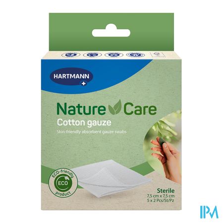 Nature Care Katoen Kompressen 7,5x7,5cm 5x2 1