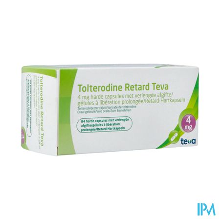 Tolterodine Retard Teva 4mg Caps Prol 84