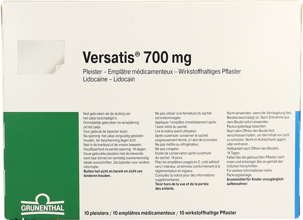 Versatis 700mg Pleisters - Emplatres 10 3