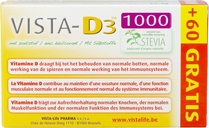 Vista D3 1000 Promo Smelttabl 120 + 60 Gratis 3