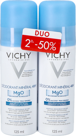 Vichy Deo Mineraal Spray 48u Duo 2x125ml 1