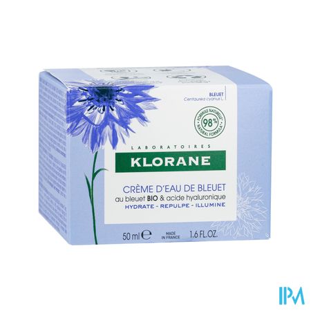 Klorane Visage Bleuet Creme Eau 50ml