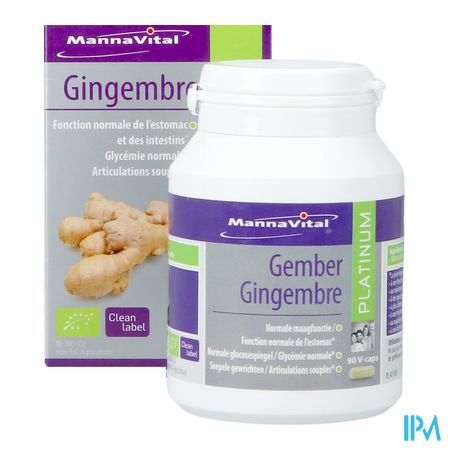 Mannavital Gember Platinum V-caps 90 9
