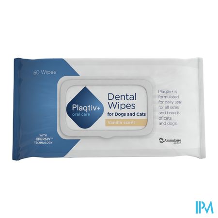 Plactiv+ Oral Care Wipes Vanilla 60