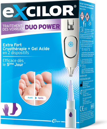 Excilor Traitement Verrues Duo Power 10ml+1,5g