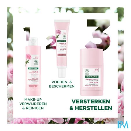 Klorane Gezicht Pioenroos Bio Masker Stick 25g 14