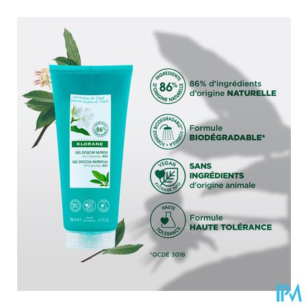 Klorane Lichaam Douchegel Water Tiare 200ml Nf 9