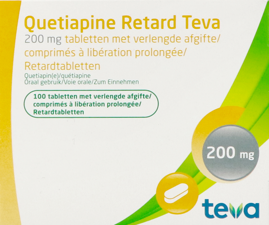 Quetiapine Retard Teva 200mg Comp 100 X 200mg 2