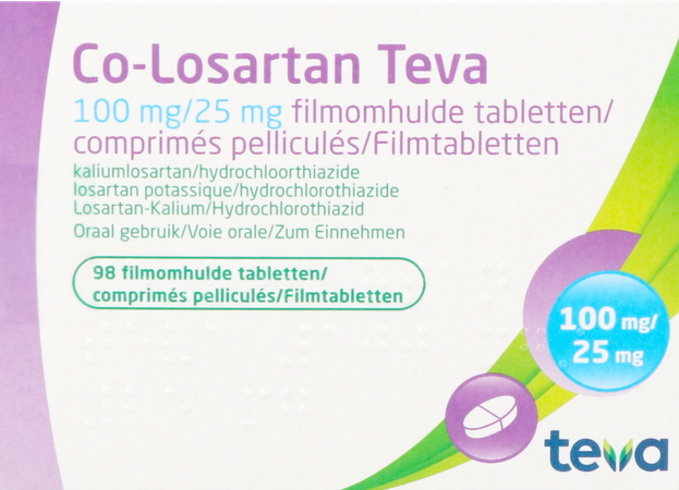 Co Losartan Teva 100mg/25mg Filmomh Tabl 98 2