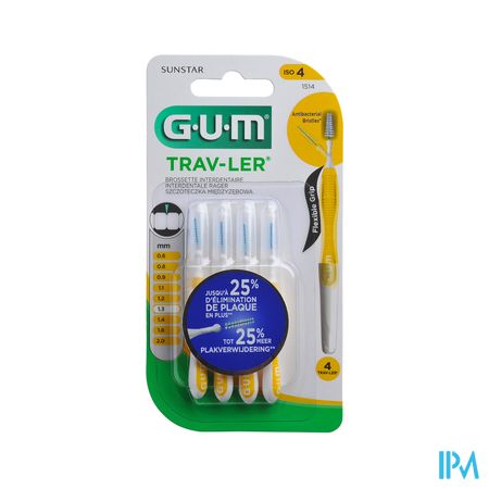 Gum Proxabrush Travel Tap Xfine 4 1514