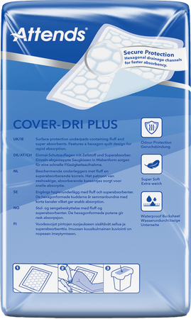 Attends Cover Dri Plus Onderleg 60x 60cm 1x50 3