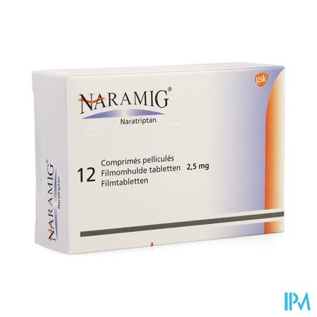 Naramig Impexeco Filmomh Tabl 12 X 2,5mg Pip