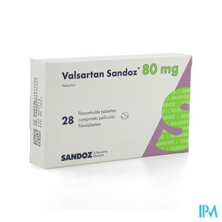 Valsartan Sandoz 80mg Filmomh Tabl 28 X 80mg