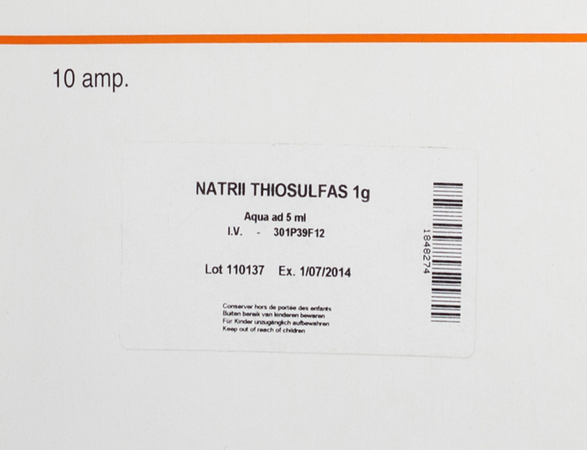 Sodium Thiosulf. Iv Amp 10x1g/ 5ml 1