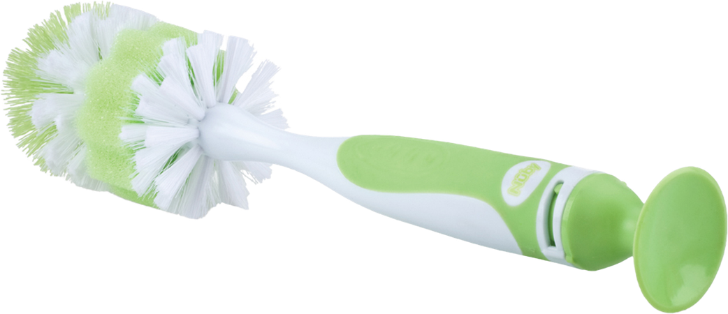 Nûby Flessenborstel met kleinere speenborstel en zuignap 18