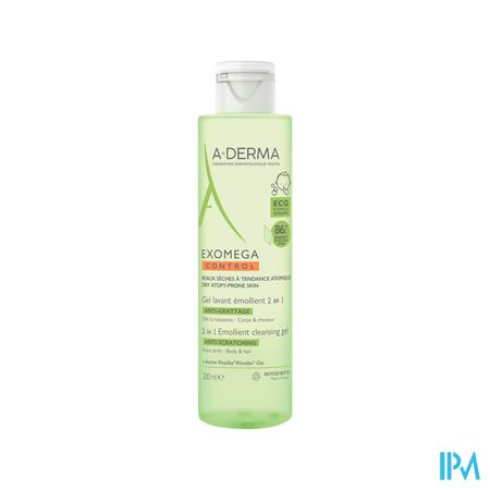 Aderma Exomega Control Reinigingsgel 2in1 200ml 2