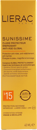 Lierac Sunissime Fluide Visage Ip15 Prot.ener 40ml 1