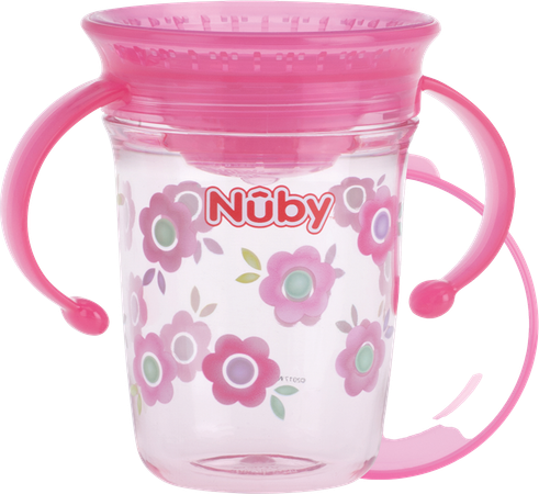 Nuby 360° Wonder Cup Uit Tritan Roze 240ml 6m+ 5
