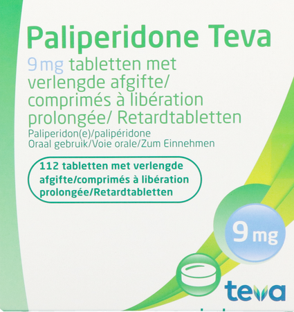 Paliperidone Teva 9mg Verl.afgifte Comp 112 X 9mg 3
