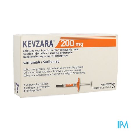 Kevzara 200mg Opl Inj Voorgev.spuit Glas 2x1,14ml