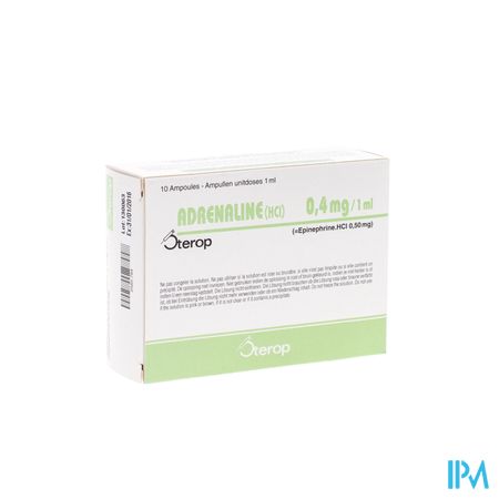 Adrenaline Hcl Sterop 0,4mg/ml Sol Inj 10 X 1 Ud