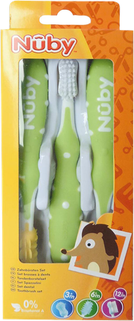 Nûby Tandenborstelset 3 stuks – 3m+ 1