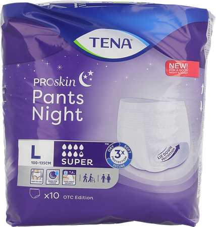 Tena Proskin Pants Night Super Large 10 1