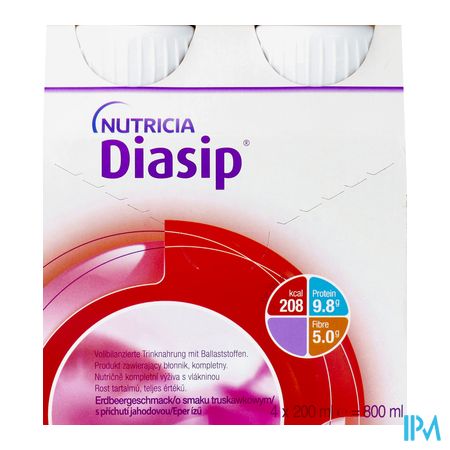 Diasip Aardbei Fles 4x200ml 3