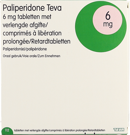Paliperidone Teva 6mg Verl.afgifte Comp 112 X 6mg 6