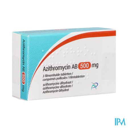 Azithromycin Ab 500mg Filmomh Tabl 3 X 500mg