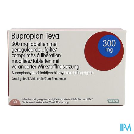 Bupropion Teva 300mg Liber.modifiee Comp 30 3