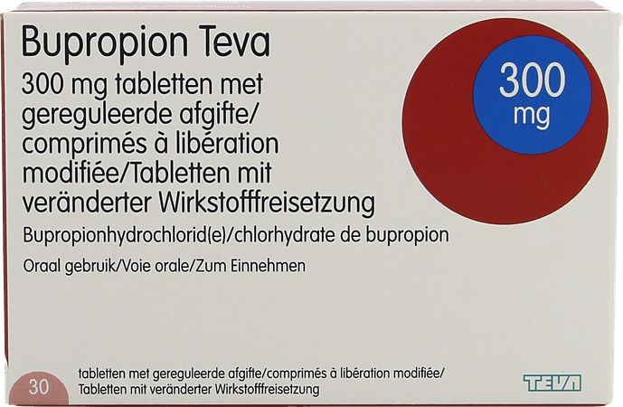 Bupropion Teva 300mg Geregul.afgifte Comp 30 3
