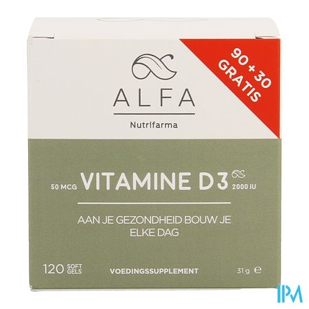 Alfa Vitamine D3 50mcg Softgel 120 1