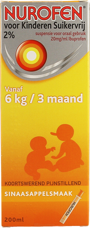 Nurofen Kind Sinaas Susp Suikervrij 200ml 4