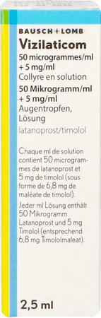 Vizilaticom 50mcg/ml+5mg/ml Oogdruppels 1x2,5ml 4