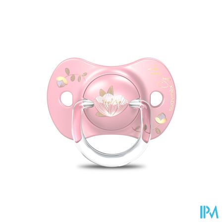 Suavinex Gold Soother Silicone Revers. 6-18m Pink 2
