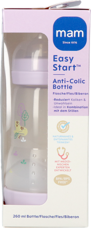 Mam Zuigfles Easy Start A/colic Matt Lila 260ml 4