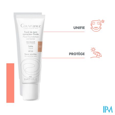 Avene Couvrance Fdt Correct. Fluide 3 Sable 30ml 7