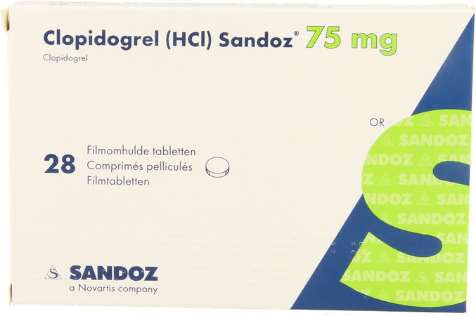 Clopidogrel Hcl Sandoz Comp Pell 28 X 75mg 4