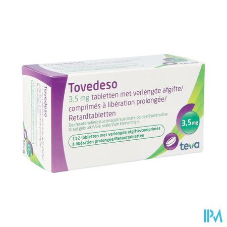 Tovedeso 3,5mg Verl.afgifte Comp 112 X 3,5mg