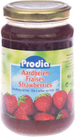 Prodia Jam Aardbeien + Fructose 370g 6090 Revogan