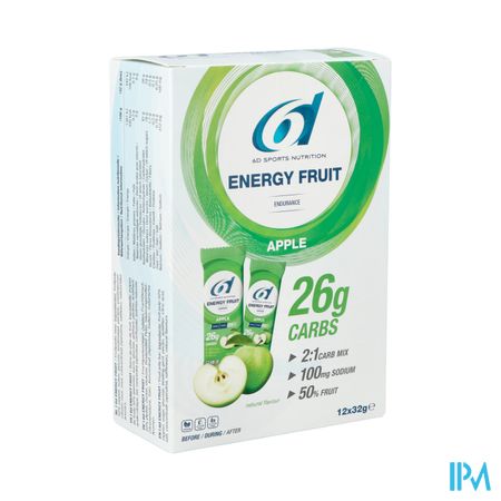 6d Sixd Energy Fruit Apple 12x32g