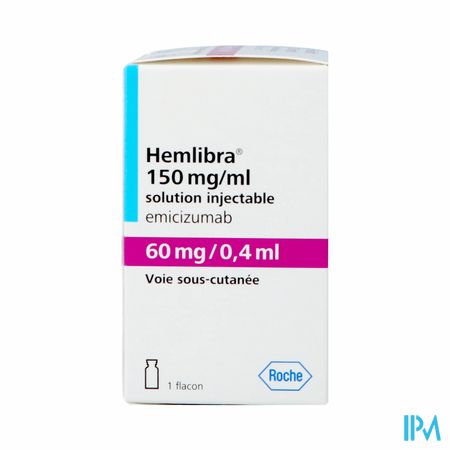 Hemlibra 60mg/0,4ml Sol Inj Fl Inj 1 +cnk 4125928 1