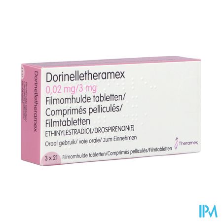 Dorinelle Theramex 3,00mg/0,02mg Film.tabl 3 X 21