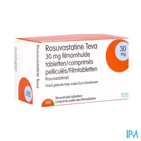 Rosuvastatine Teva 30mg Filmomh Tabl 100