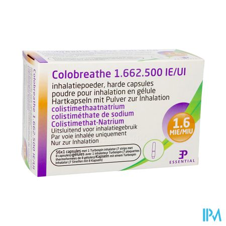 Colobreathe 1 662 500 Ui Inhalatie Pdr Caps 4x14