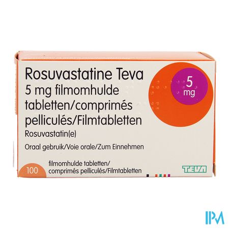 Rosuvastatine Teva 5mg Filmomh Tabl 100 4