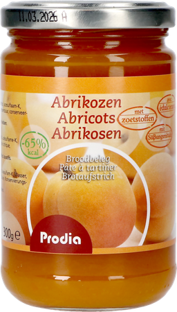 Prodia Broodbeleg Abrik.+maltitol300g 6187 Revogan 3